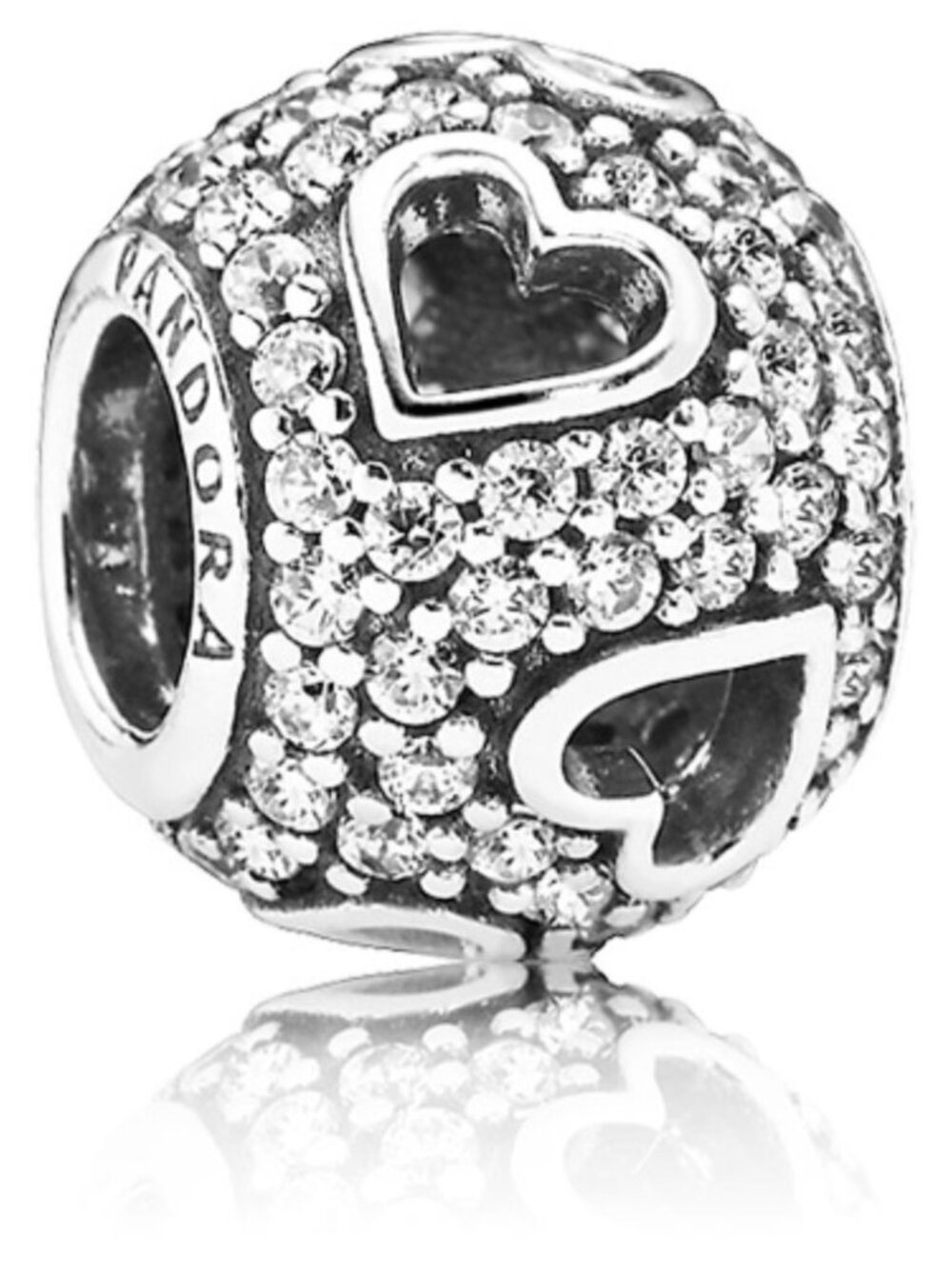 Pandora Tumbling Hearts Charm